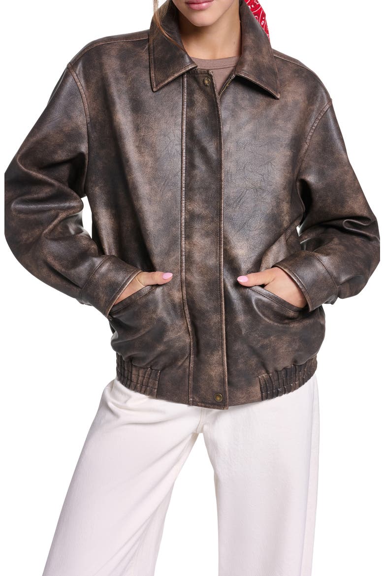 Levi's Relaxed Faux Leather Bomber Jacket (Women) | Nordstrom
