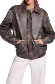 Levi's Relaxed Faux Leather Bomber Jacket