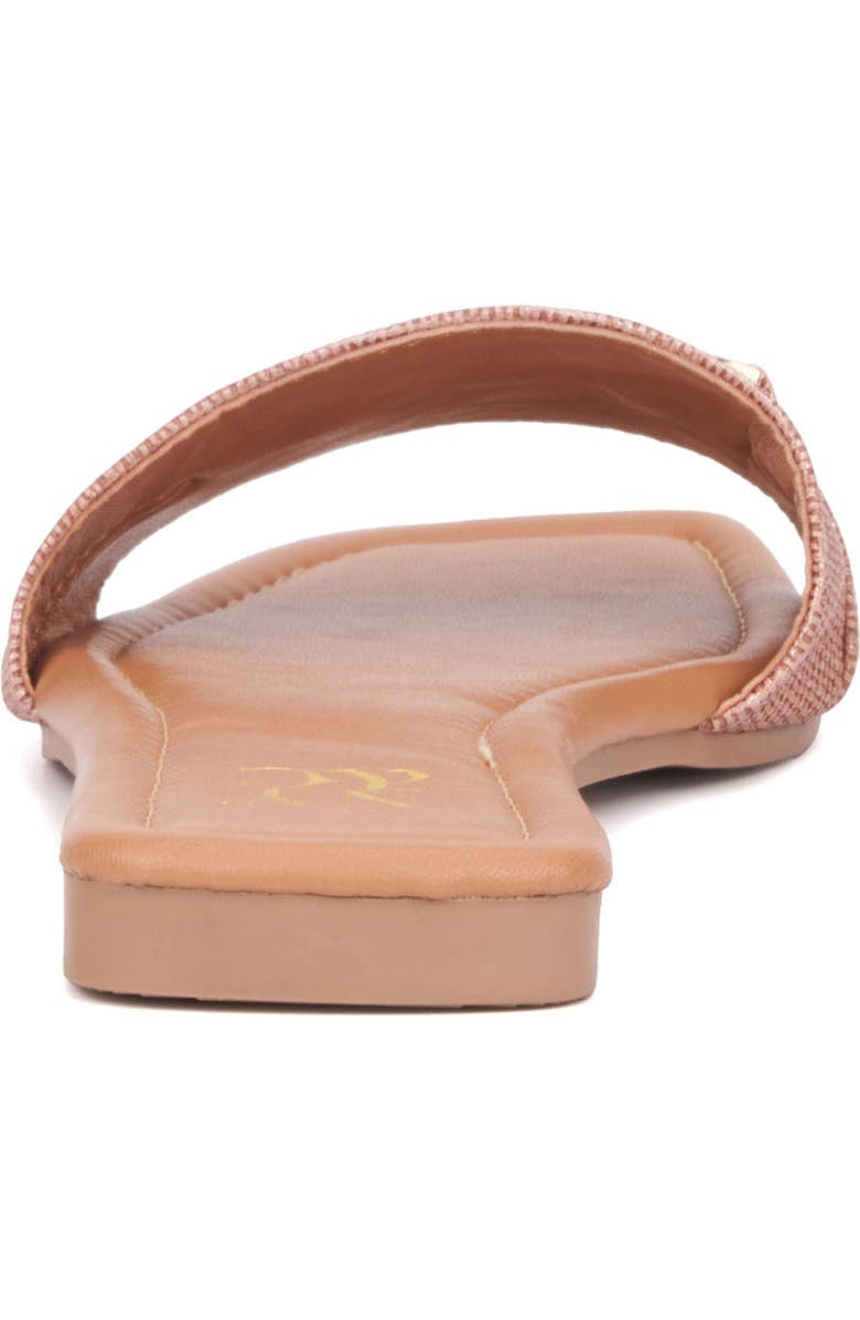 NEW YORK AND COMPANY Naia Slide Sandal, Alternate, color, Copper Linen Pu