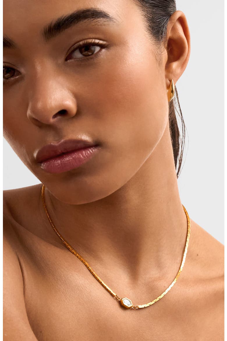 Harlequin Necklace, Alternate, color, Gold Coated
