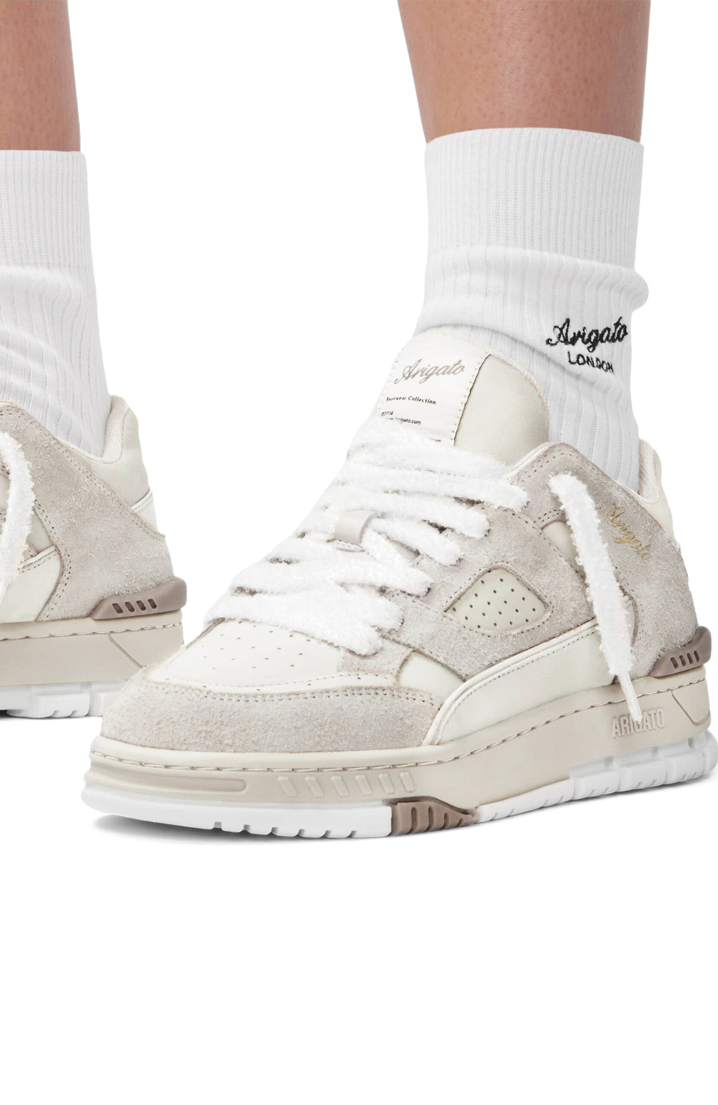 Axel Arigato Area Lo Fluffy Sneaker - Women's, Alternate, color, Beige/Beige