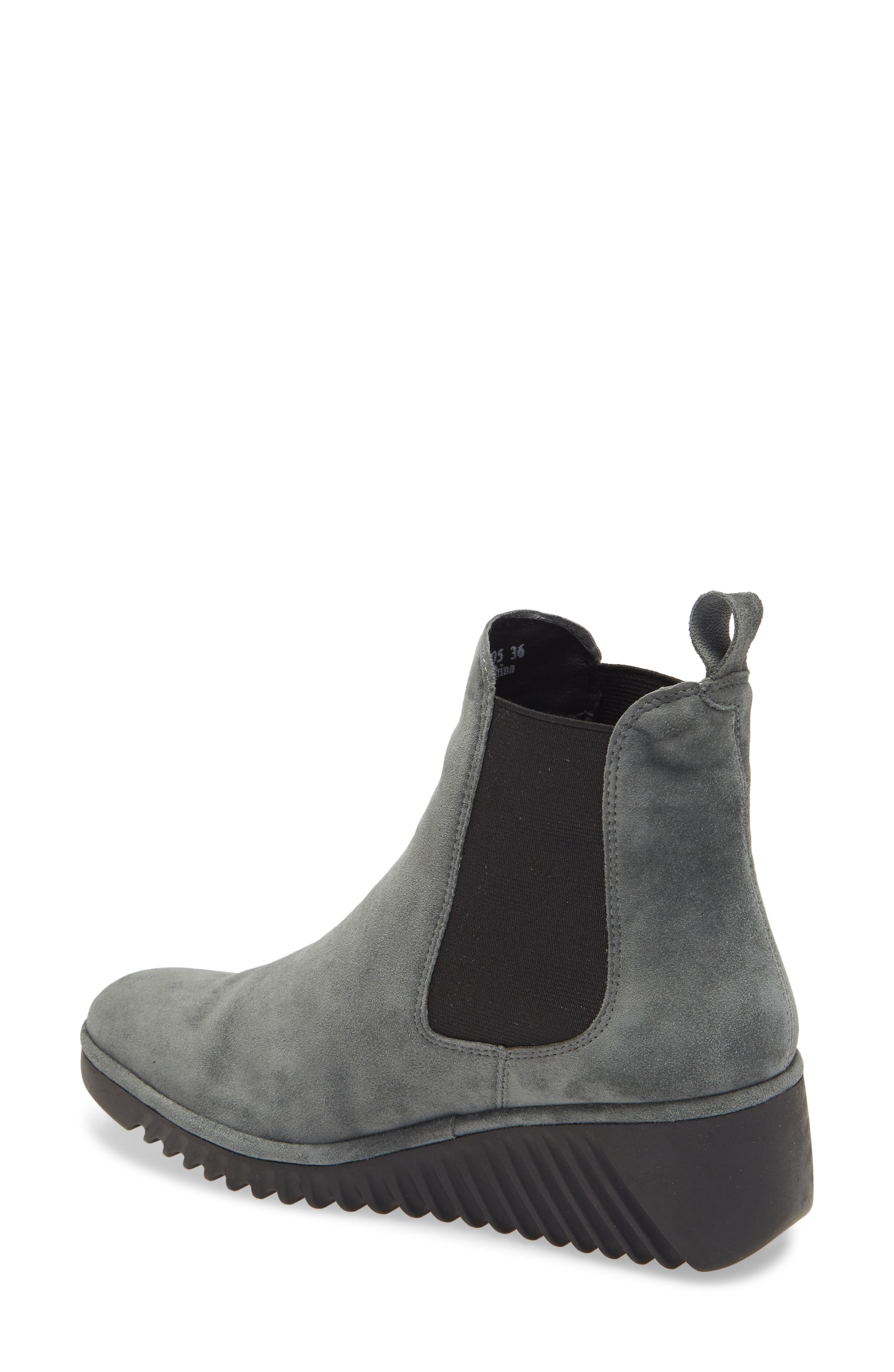 Lita Wedge Chelsea Boot, Alternate, color, GREY SLATE LEATHER