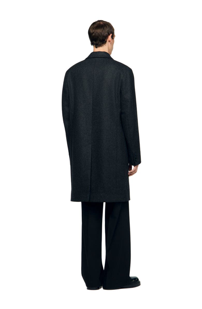 SANDRO Wool broadcloth coat, Alternate, color, 