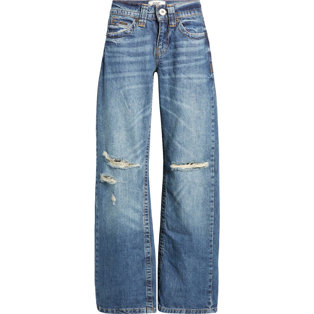 Bdg Urban Outfitters Kayla Ripped Low Rise Wide Leg Jeans In Blue