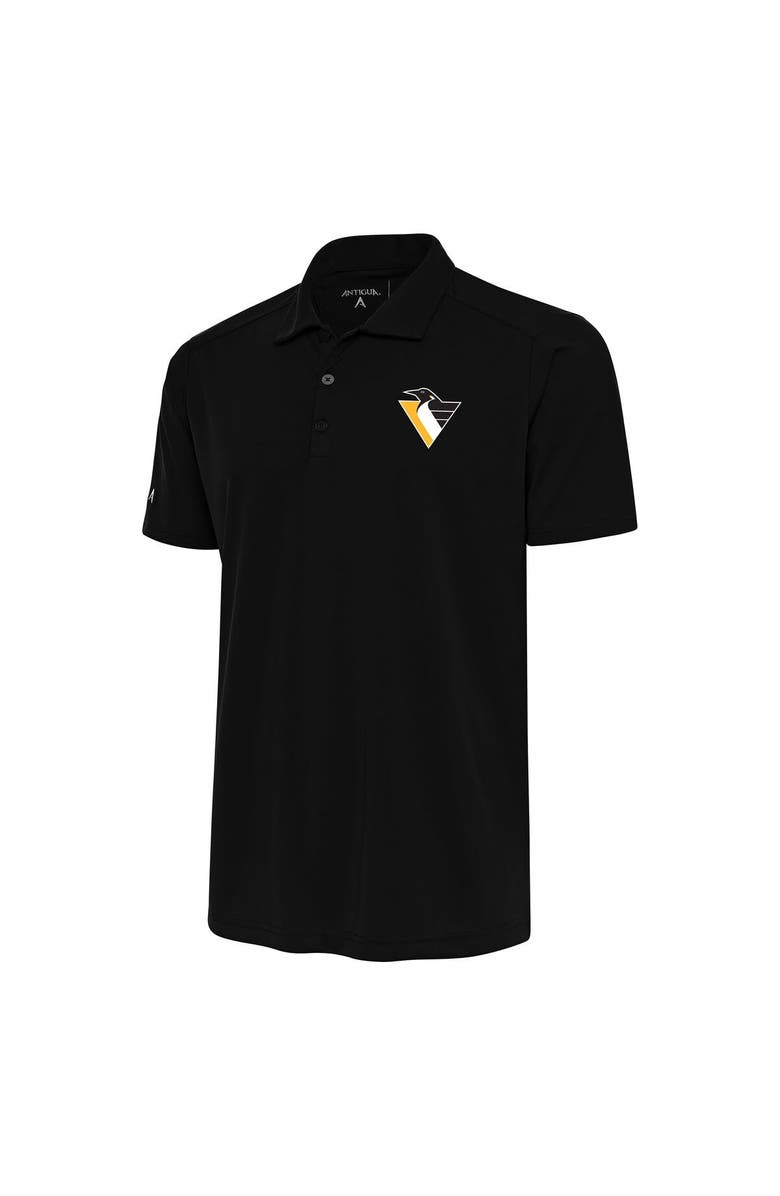 ANTIGUA Men's Antigua Black Pittsburgh Penguins Special Edition 2.0 Tribute Polo, Main, color,