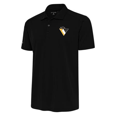 Men's Antigua Black Pittsburgh Penguins Special Edition 2.0 Tribute Polo