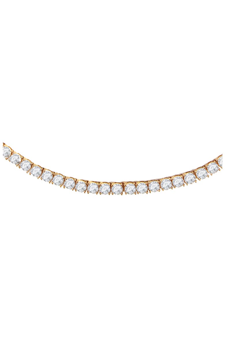 Roman Dusk Tennis Necklace, Alternate, color, Crystal Clear & Gold