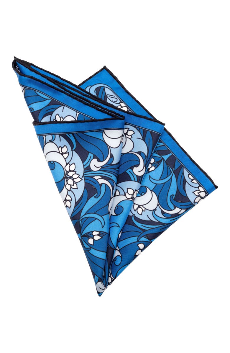 Elizabetta Taranto - Silk Pocket Square for Men, Alternate, color, Blue
