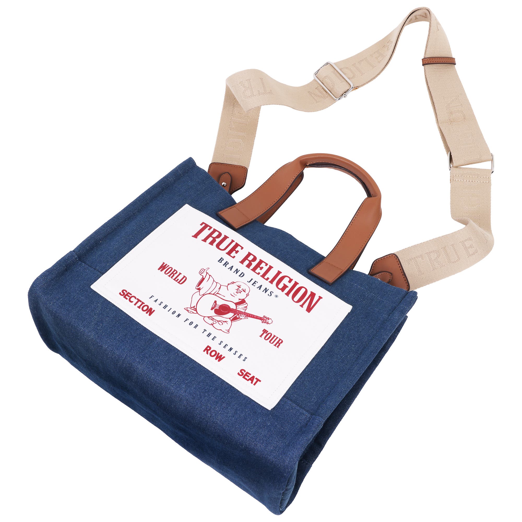 True Religion Medium Buddha Pocket Tote, Alternate, color, Medium Blue