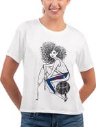 G-III 4HER BY CARL BANKS Women's G-III 4Her by Carl Banks White Philadelphia 76ers Play the Ball Cropped T-Shirt