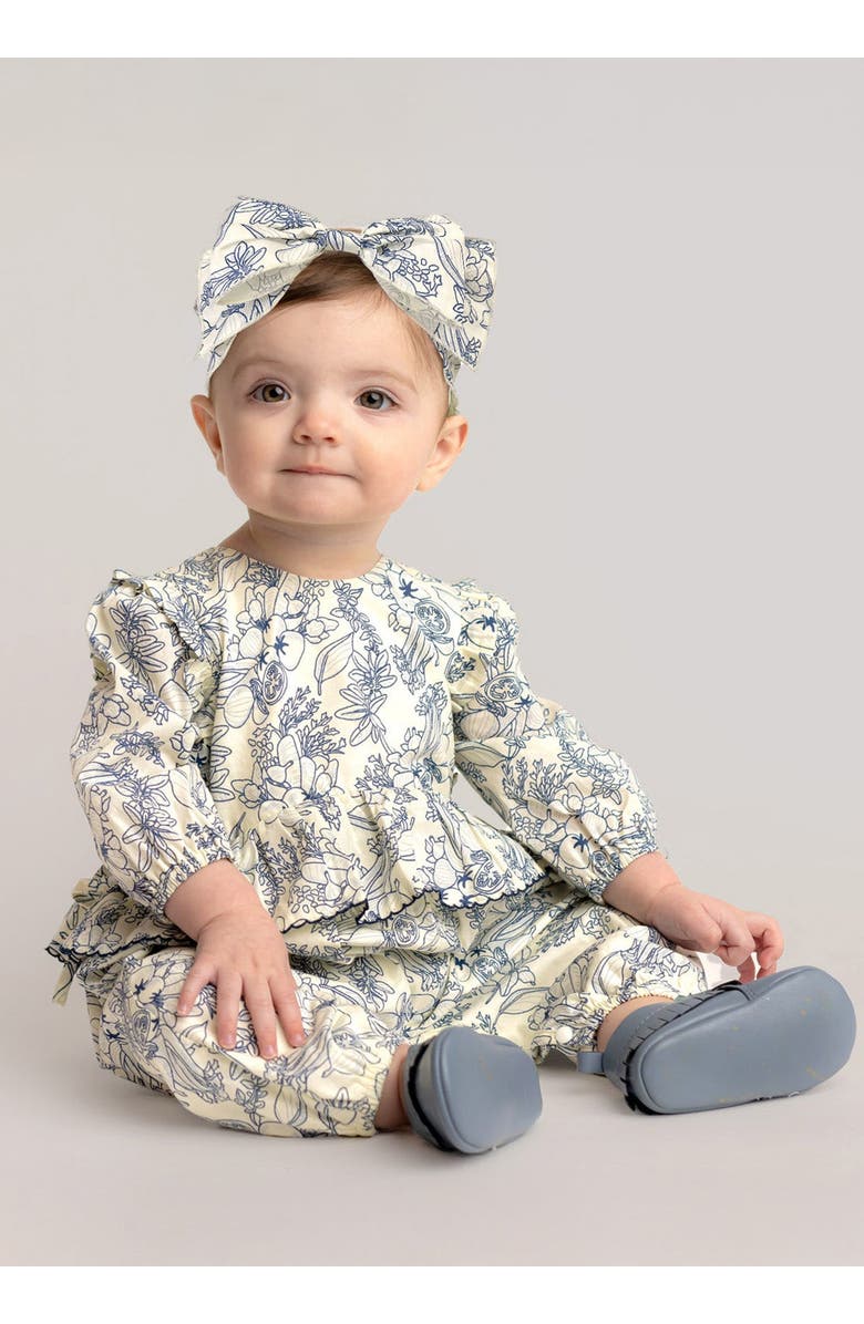 Mabel + Honey Lucy Blue Romper, Alternate, color, Blue