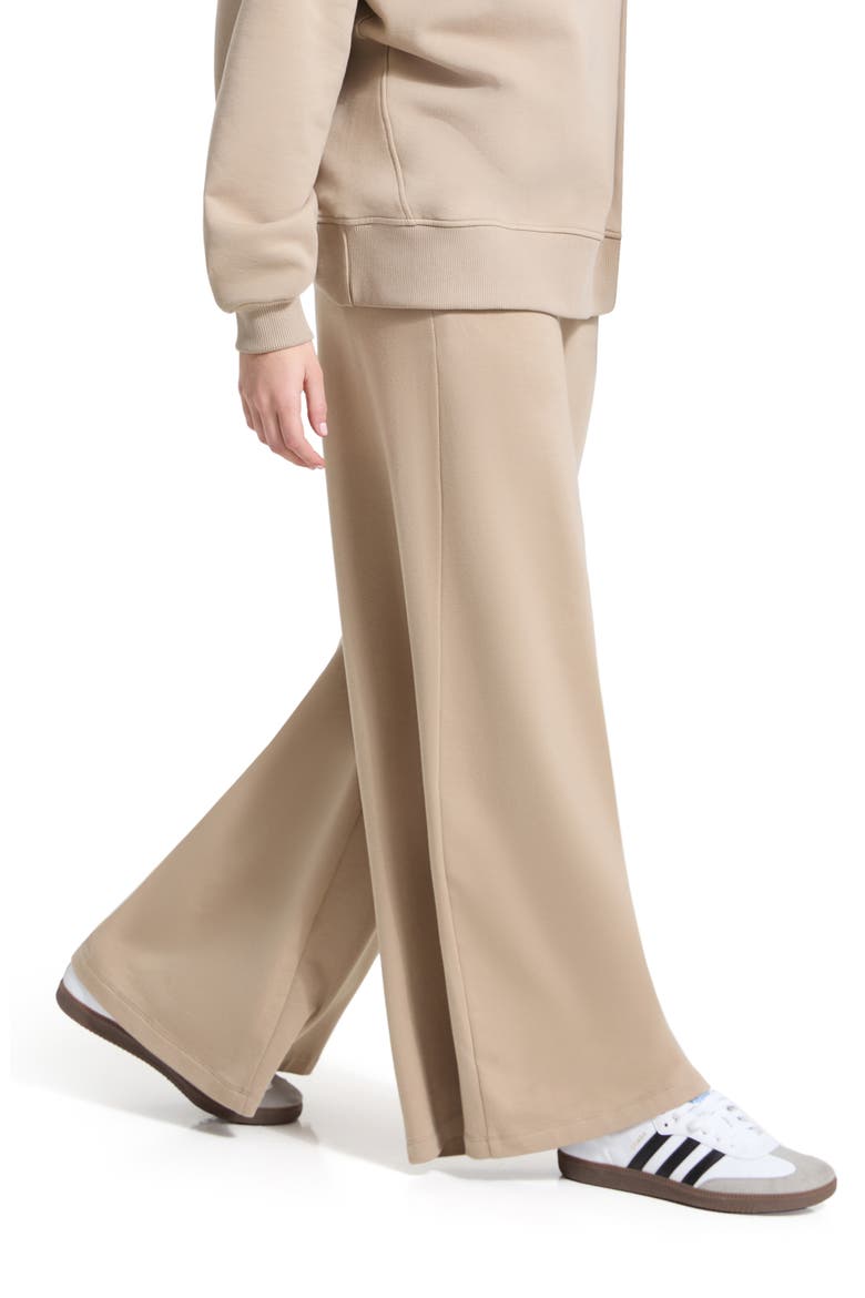 Easton Wide Leg Sweatpants, Alternate, color, SAND