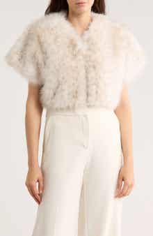La Fiorentina Spotted Faux Fur Caplet