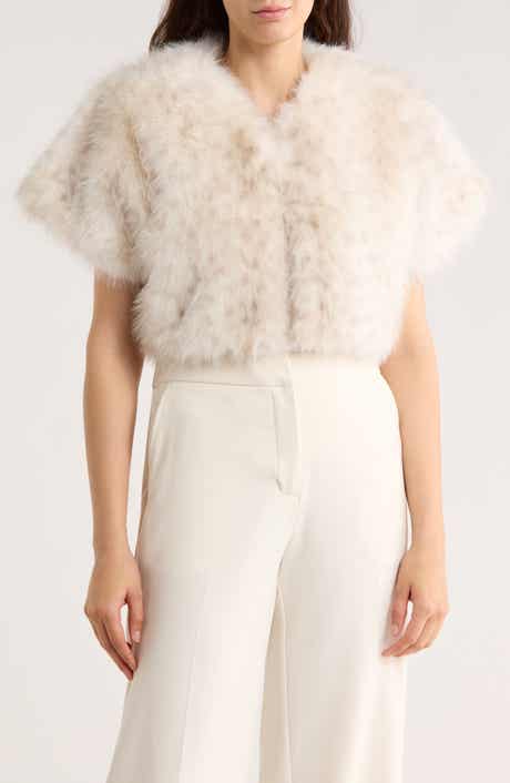 La Fiorentina Spotted Faux Fur Caplet