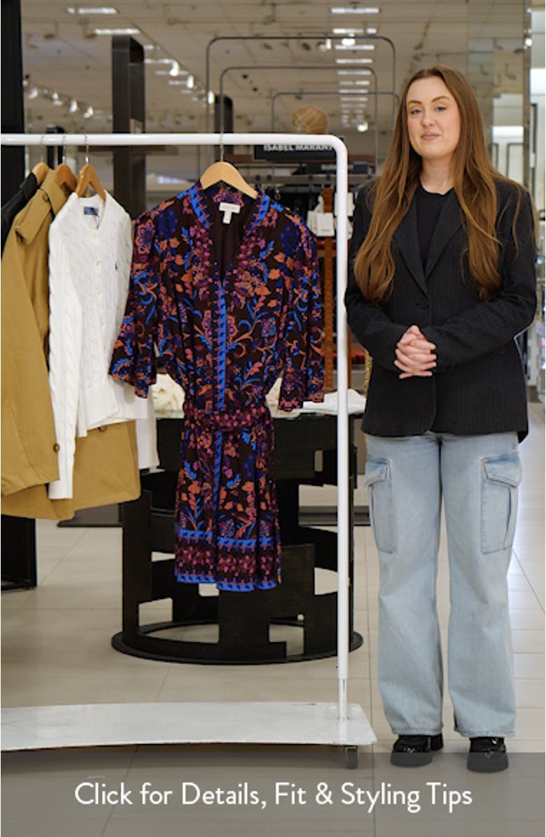 Floral Flounce Belted Dress, sales video thumbnail