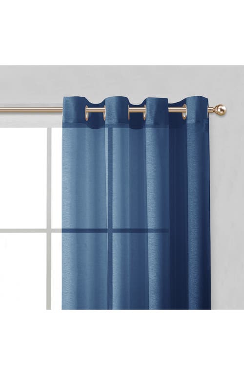 Dainty Home Sheer Set Of 2 Panel Curtains In Blue