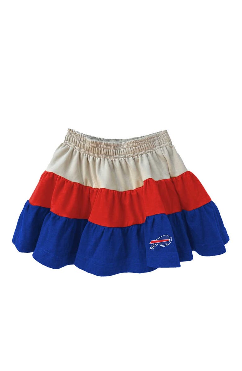 Wes & Willy Girls Toddler Wes & Willy Red/Royal Buffalo Bills Sleeveless Full-Zip Hoodie & Three Tier Skirt Set, Alternate, color, 