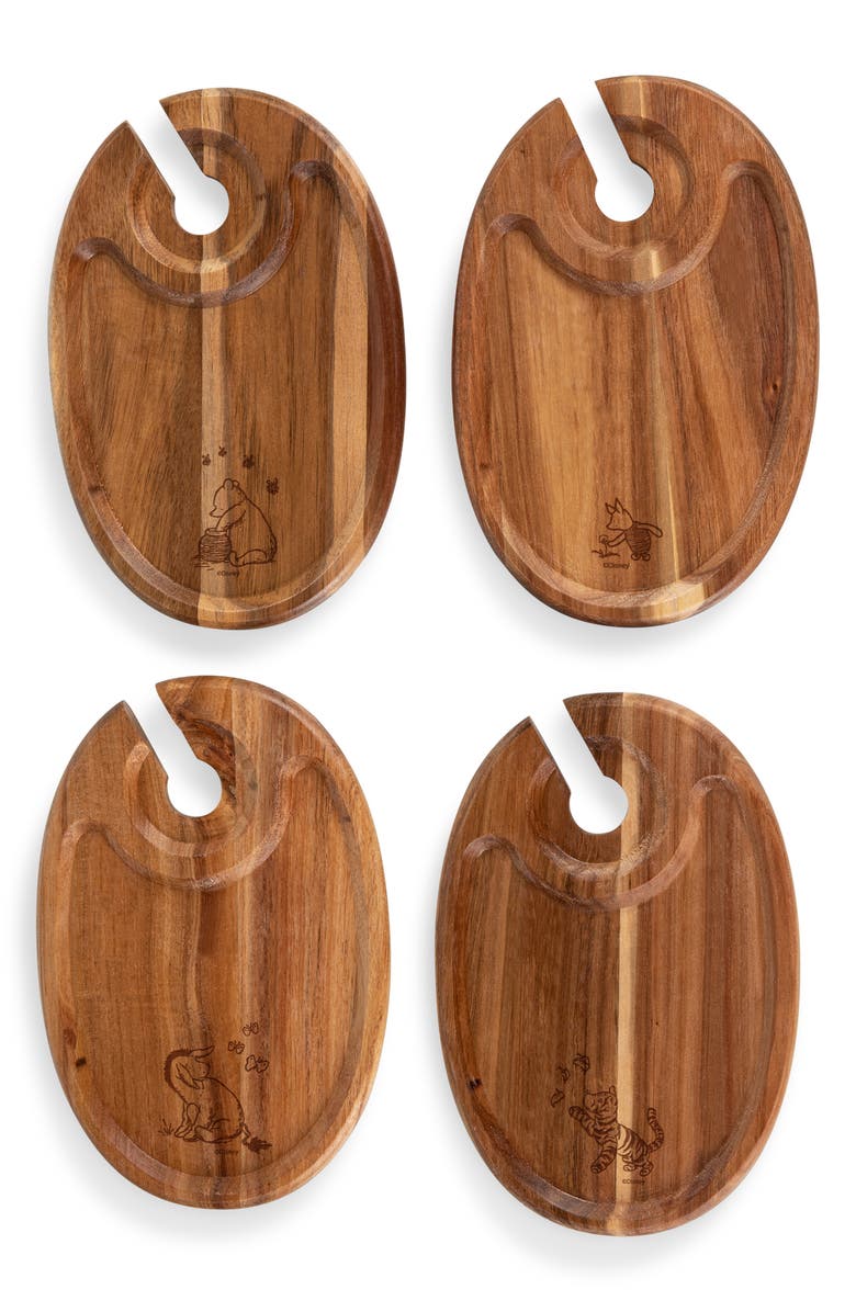 Picnic Time x Disney<sup>®</sup> Winnie the Pooh Wooden Appetizer Tray Set, Main, color, 