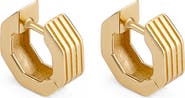 IVI Los Angeles Octagon Huggie Hoop Earrings