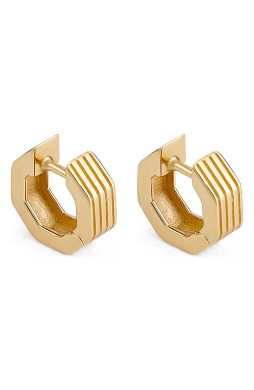 Ivi Los Angeles Octagon Huggie Hoop Earrings