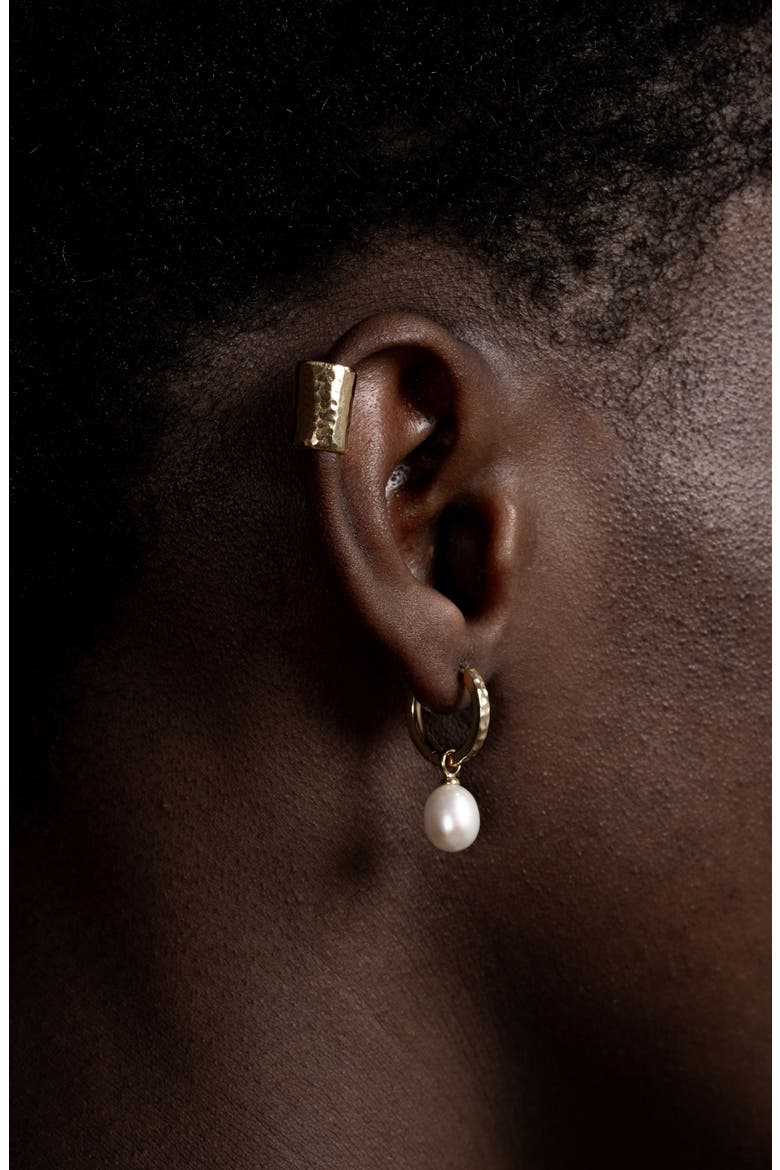 Men's Long Straight Nomad Ear Cuff, Alternate, color, Yellow Gold Vermeil
