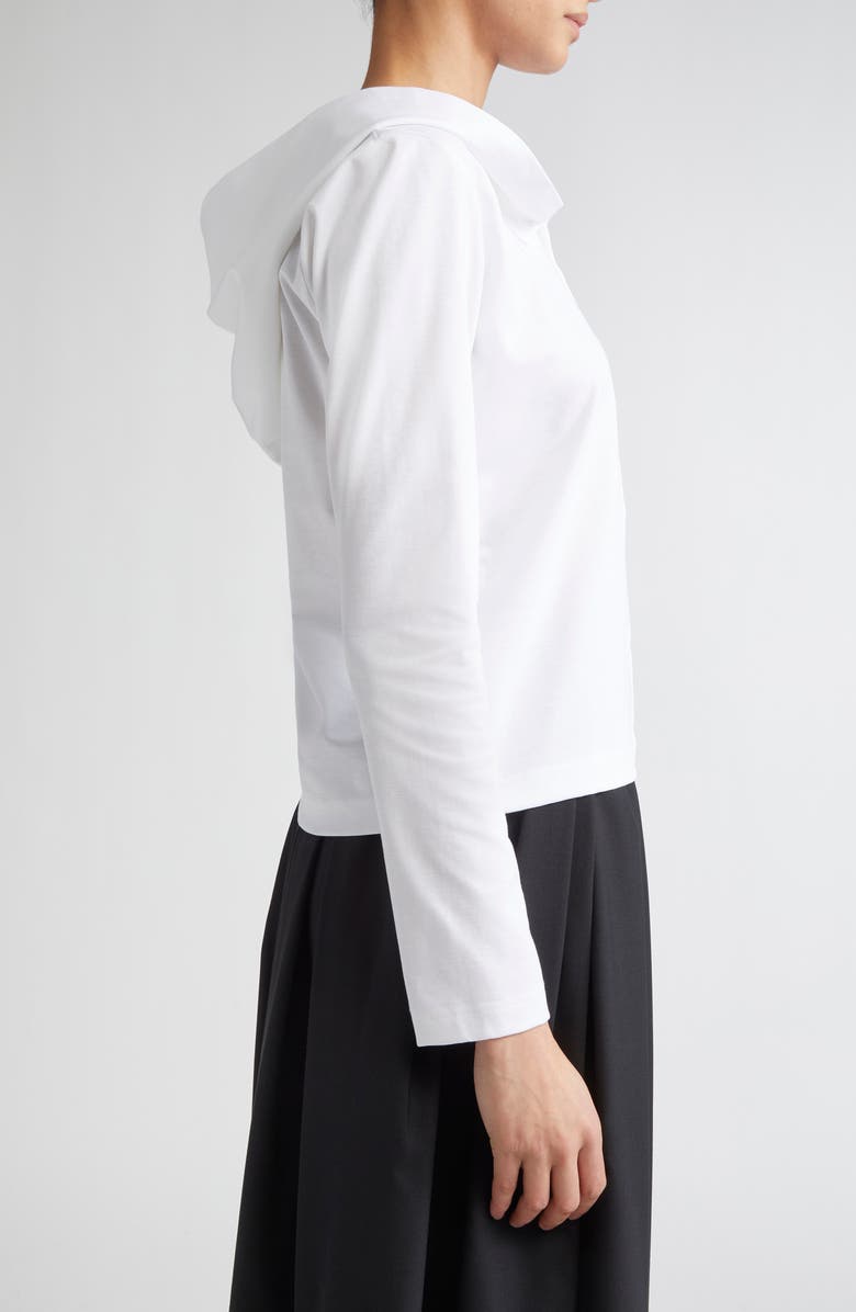 Noir Kei Ninomiya Hooded Cotton Ponte Cardigan, Alternate, color, 