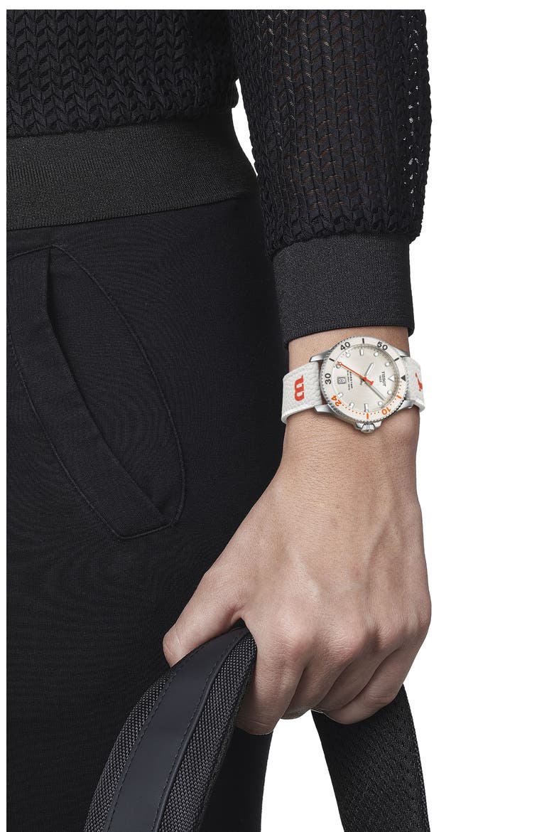Seastar Wilson WNBA Quartz Watch, 40mm, Alternate, color, STAINLESS STEEL