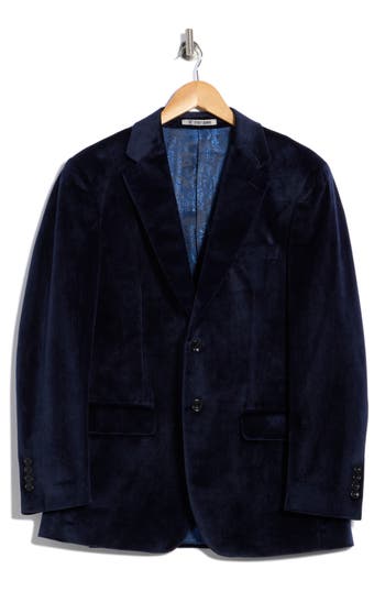 Zegarie Velvet Two-button Sport Coat In Blue