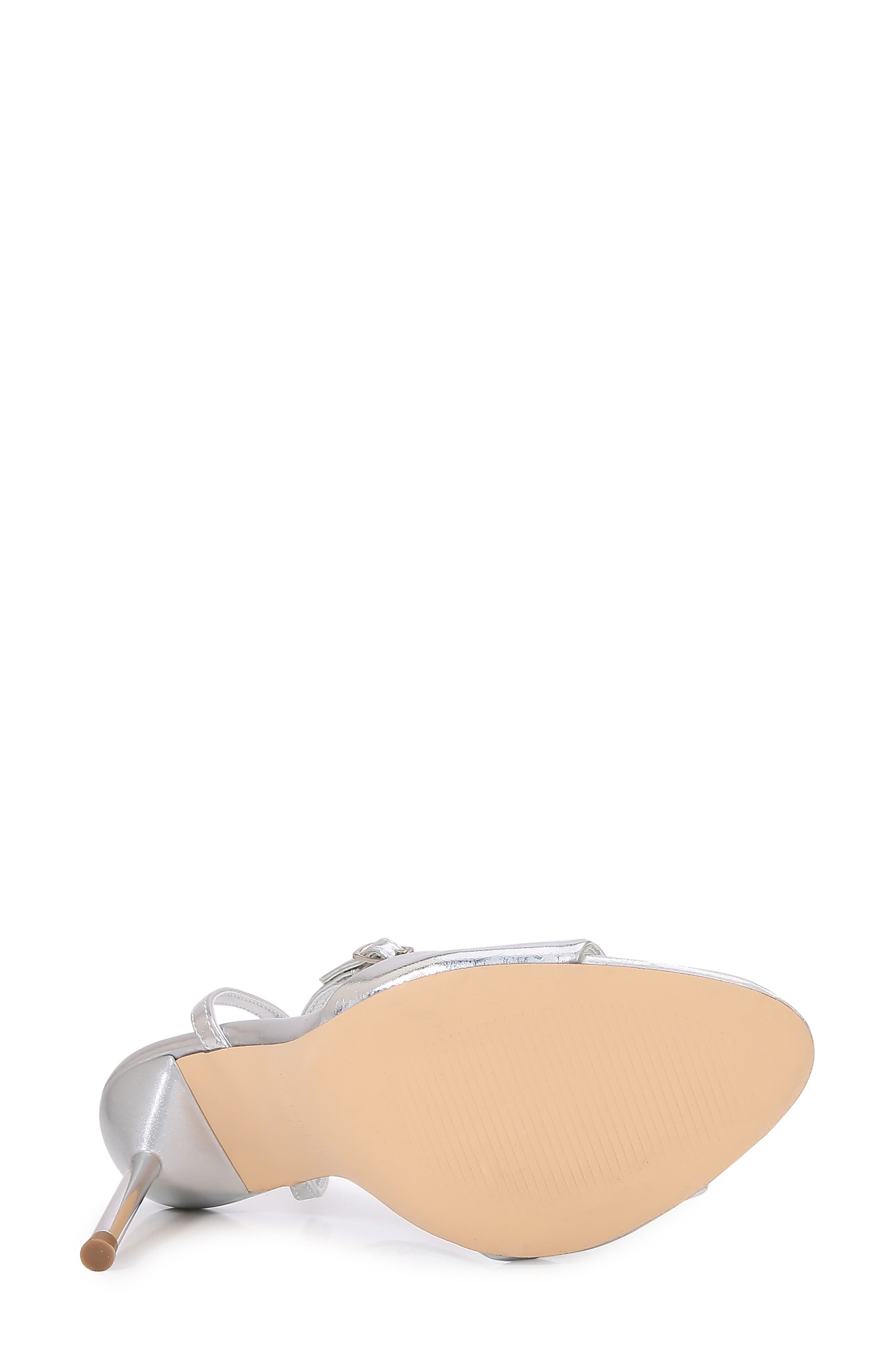 Patent Stiletto Sandal, Alternate, color, SILVER