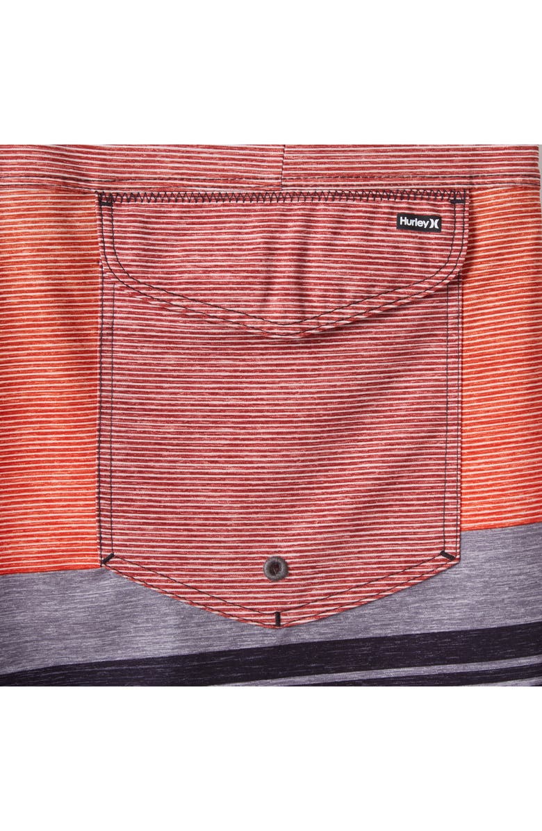 Hurley Epic Ombré Stripe Swim Trunks, Alternate, color, 