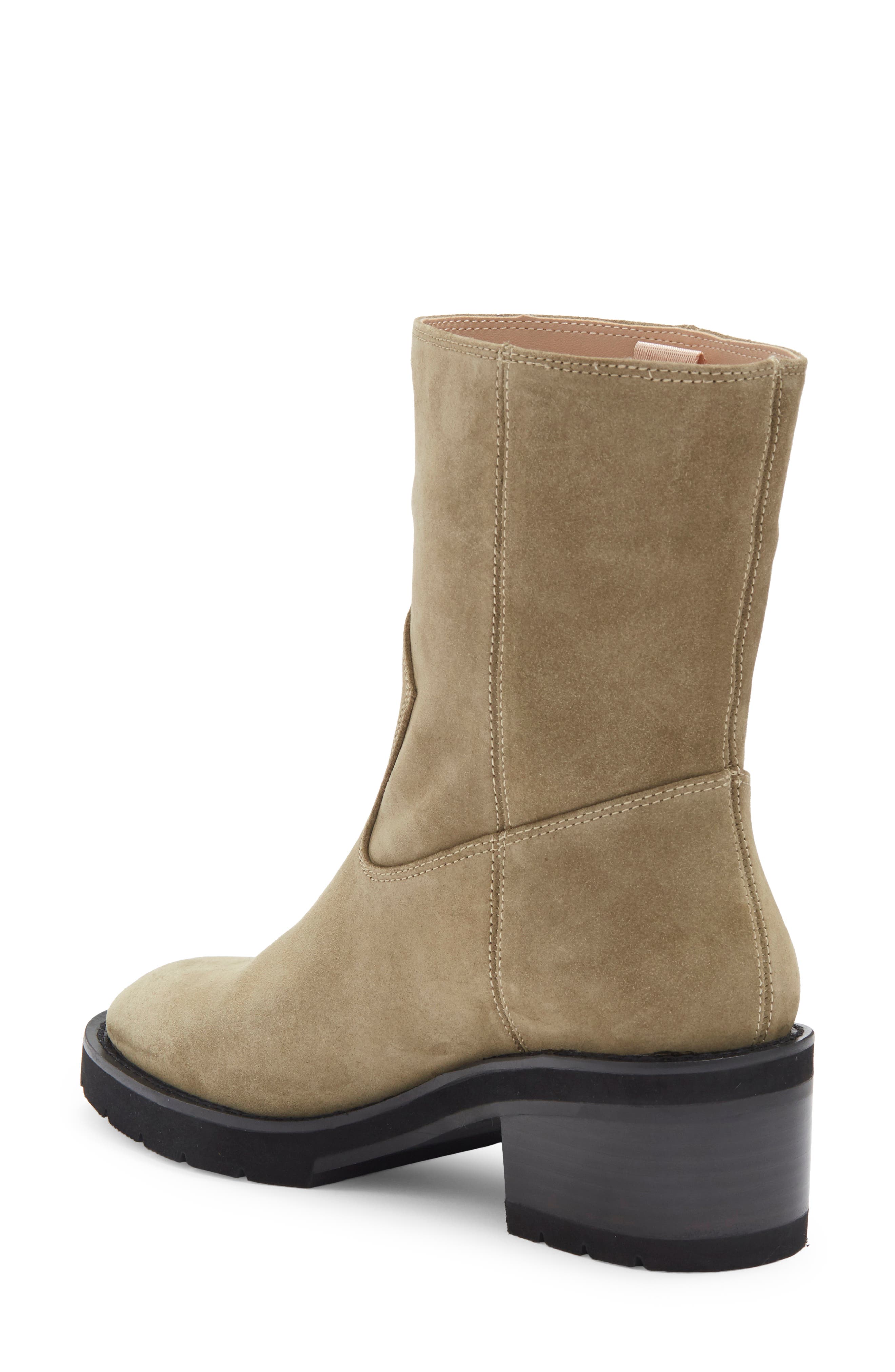 Stuart Weitzman Boulevard Moto Bootie, Alternate, color, Khaki