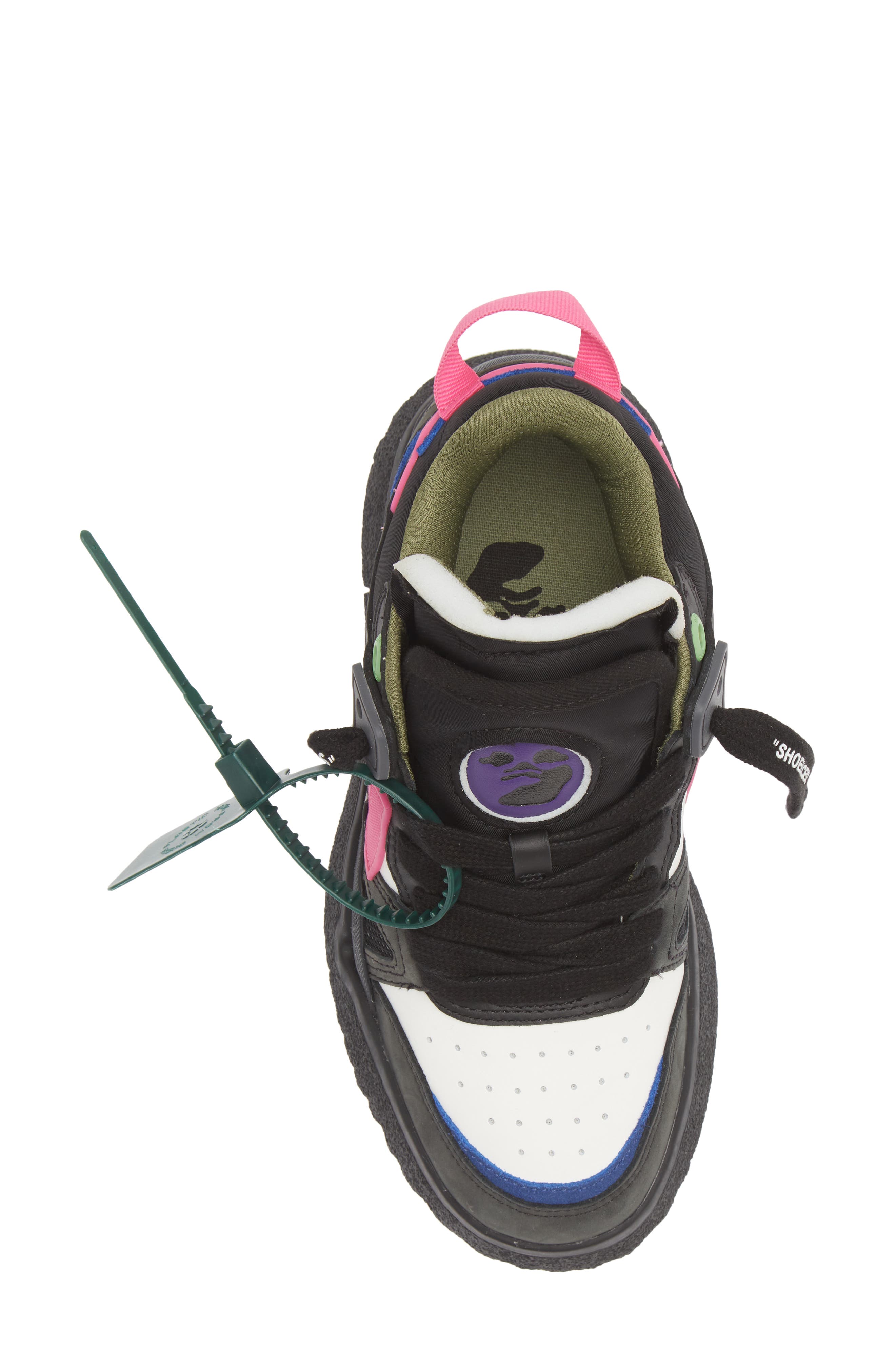Sponge Arrow Sneaker, Alternate, color, BLACK/ FUSCHIA