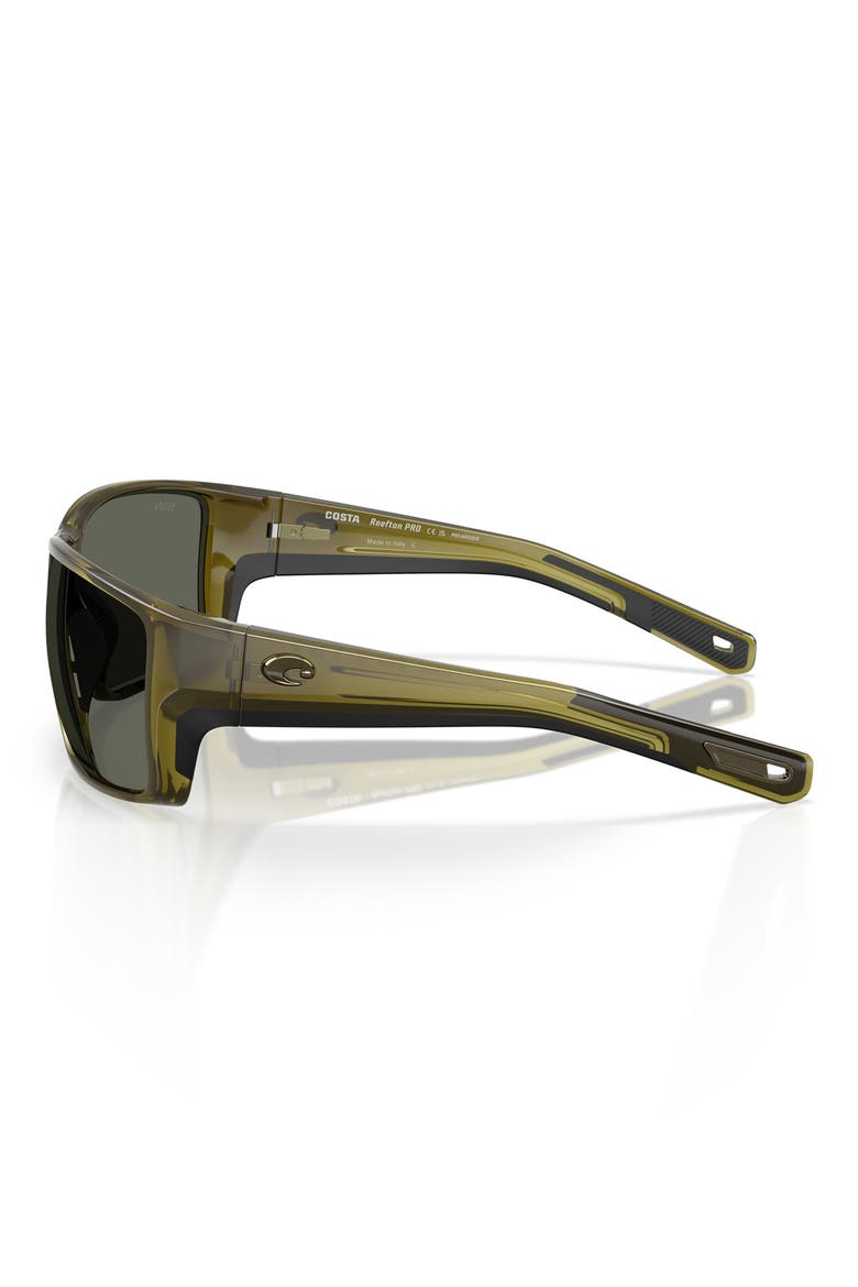 63mm Polarized Rectangular Sunglasses, Alternate, color, SEAGRASS/ GRAY