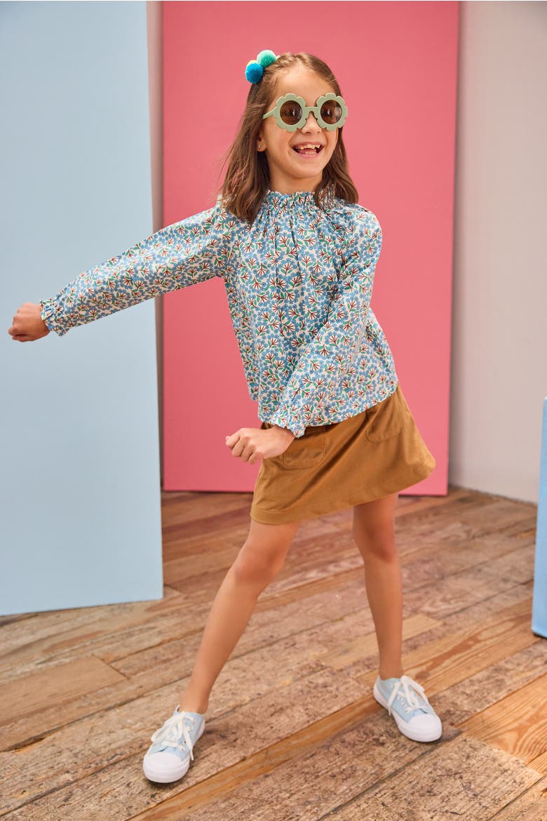 Kids' Floral Tory Top, Alternate, color, Bluebell Blooms