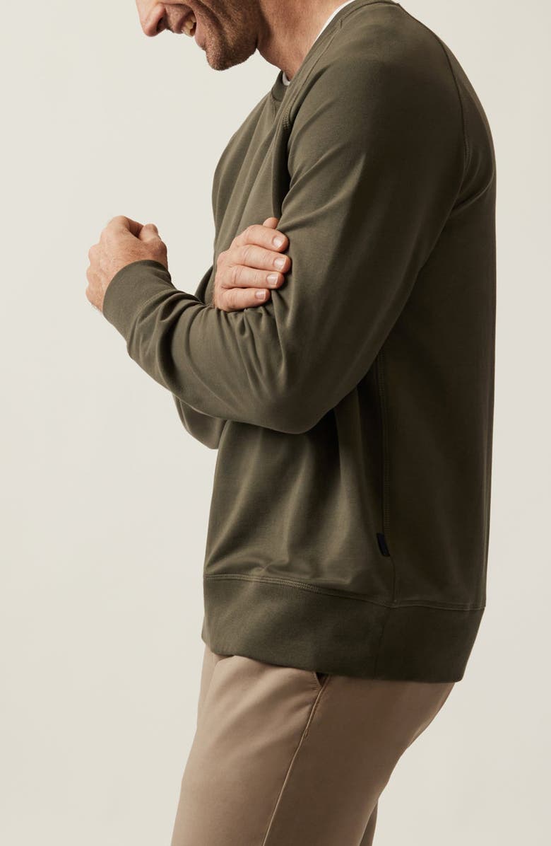 34 Heritage Stretch French Terry Crewneck Sweatshirt, Alternate, color, Pimento Olive