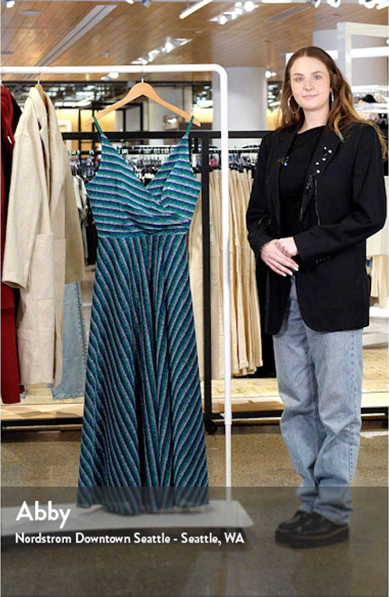 Lena Gltter Stripe Gown, sales video thumbnail