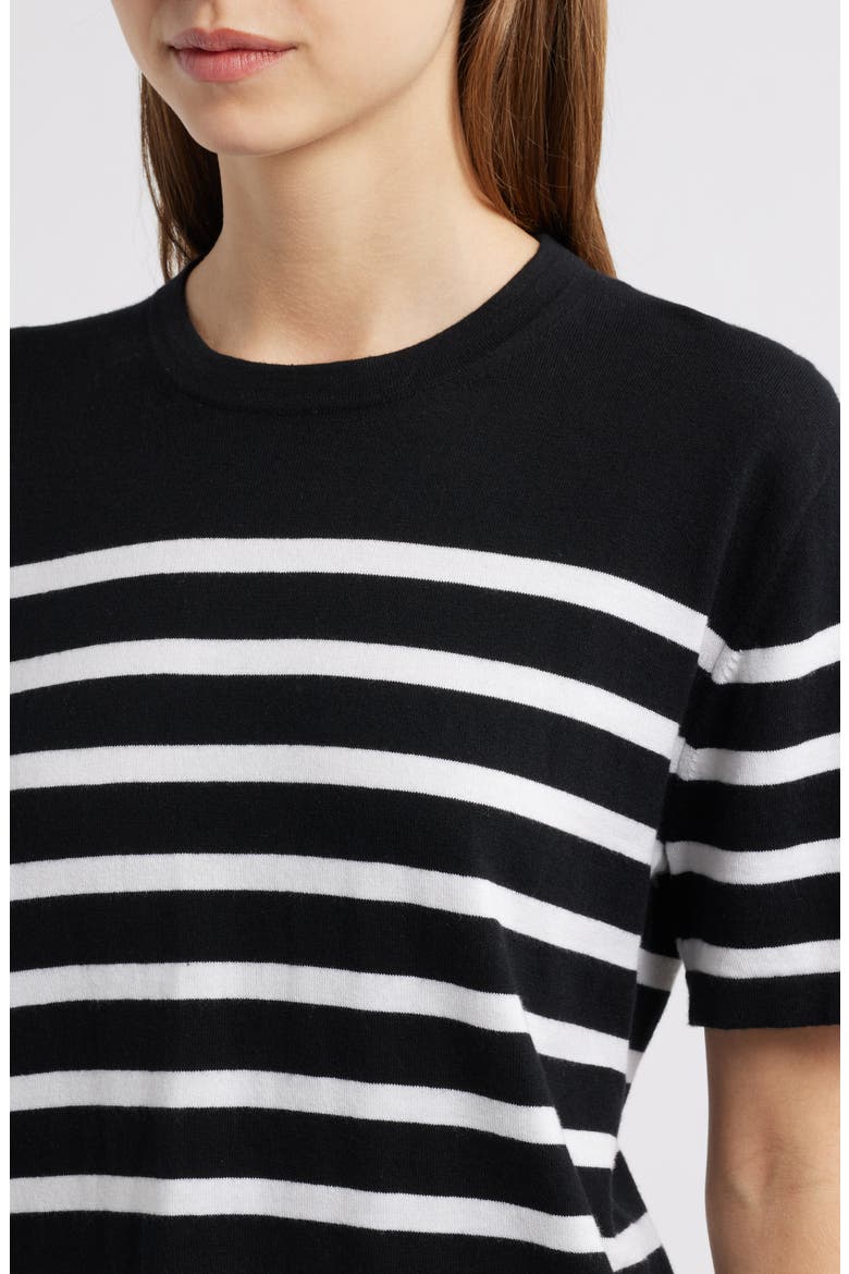 Stripe Cotton & Cashmere T-Shirt, Alternate, color, PARISIAN STRIPE