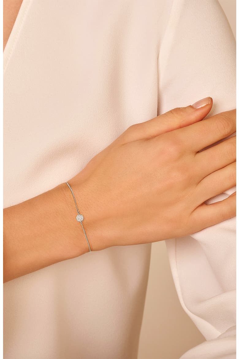 Galaxy Diamond Bracelet |  19 natural diamonds | 925 Sterling Silver | Bracelet on Chain | 6.1 - 6.5 - 6.9 in | White Rhodium, Alternate, color, White Rhodium