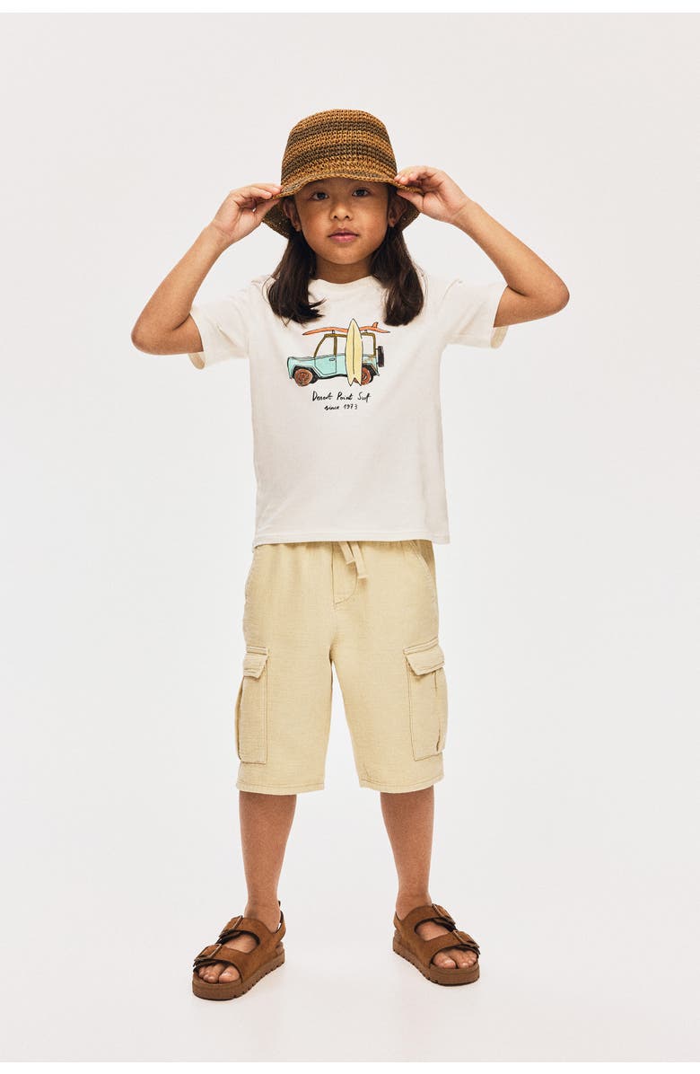 H&M Cargo Shorts, Alternate, color, Beige