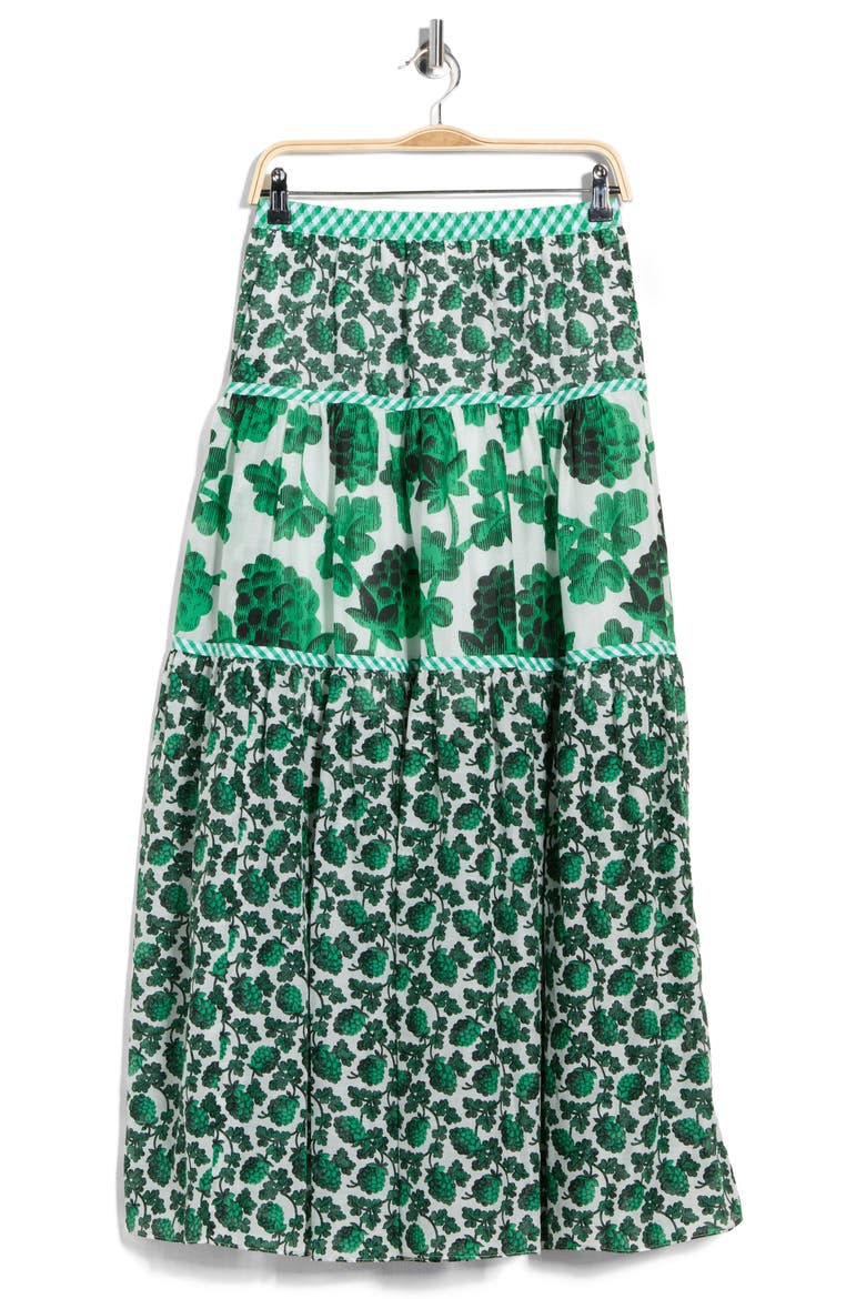 Shiloh Maxi Skirt, Alternate, color, BERRIES INDIAN GREEN MIX