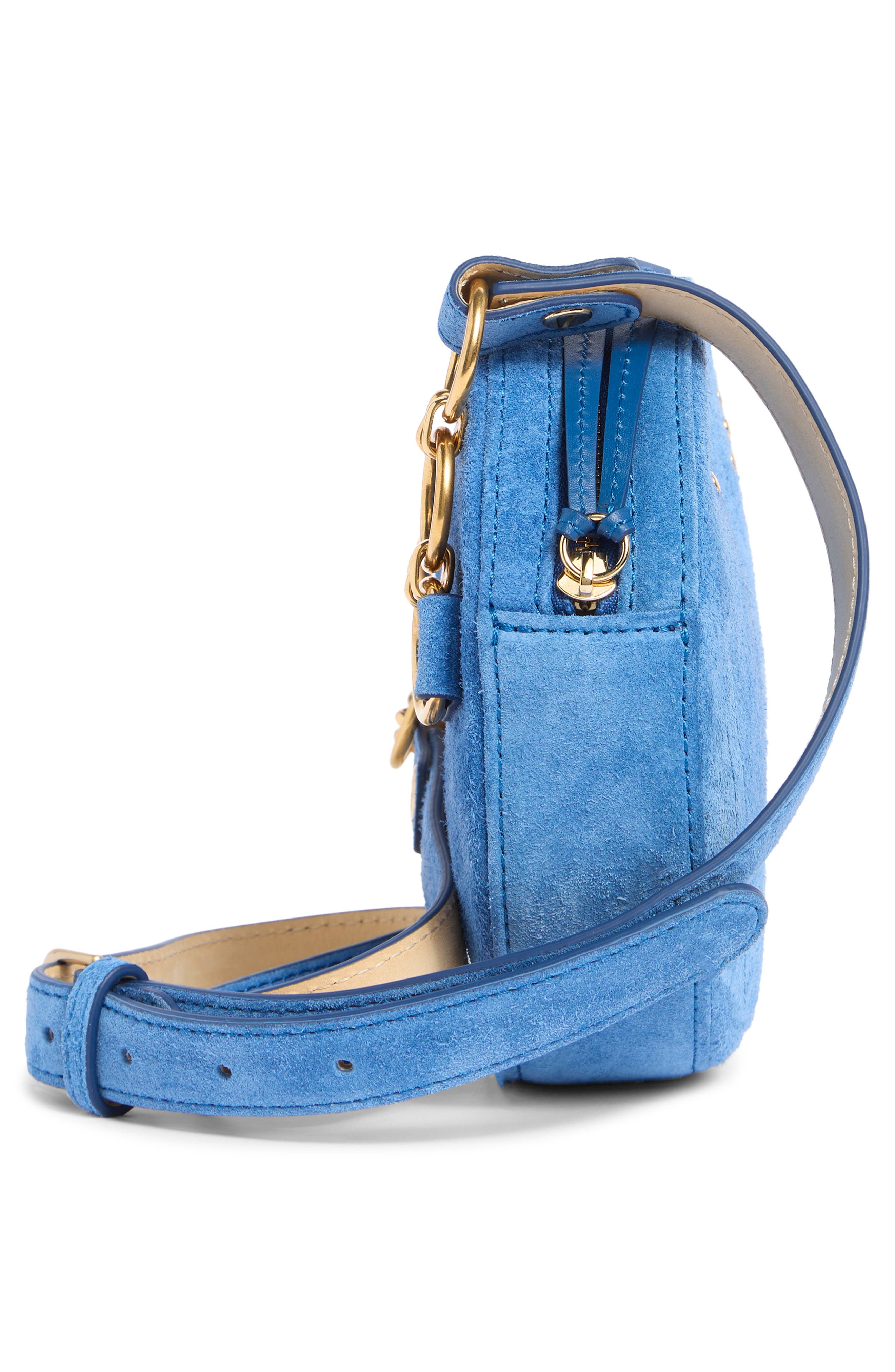 Longchamp Cavalcade Suede Belt Bag, Alternate, color, Blue