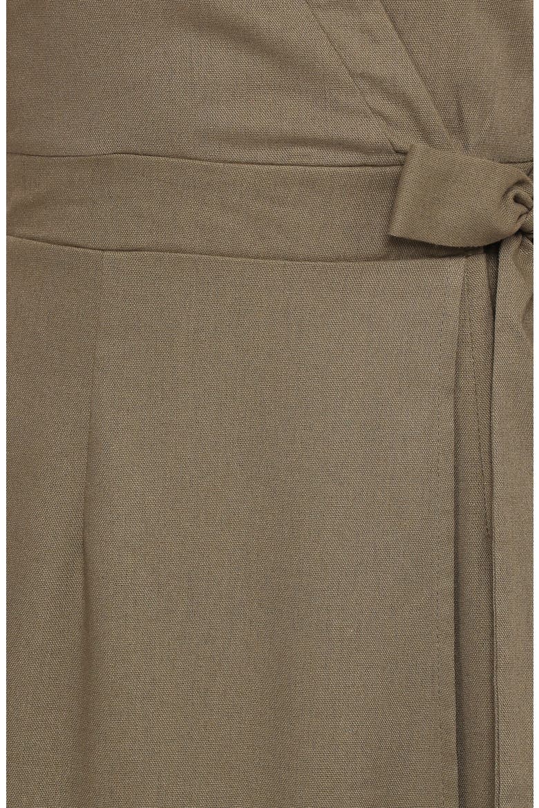 Leontine Wrap Midi Dress, Alternate, color, OLIVE