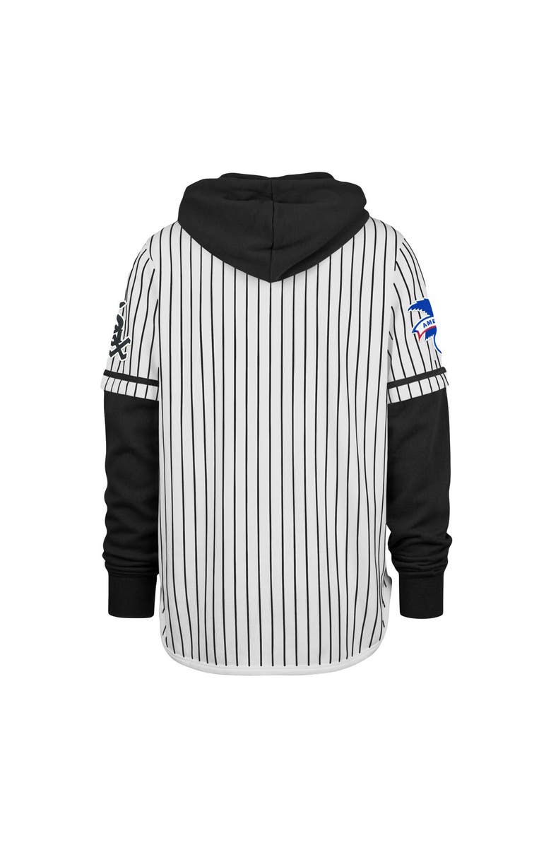 '47 Men's '47 White Chicago White Sox Pinstripe Double Header Pullover Hoodie, Alternate, color, White