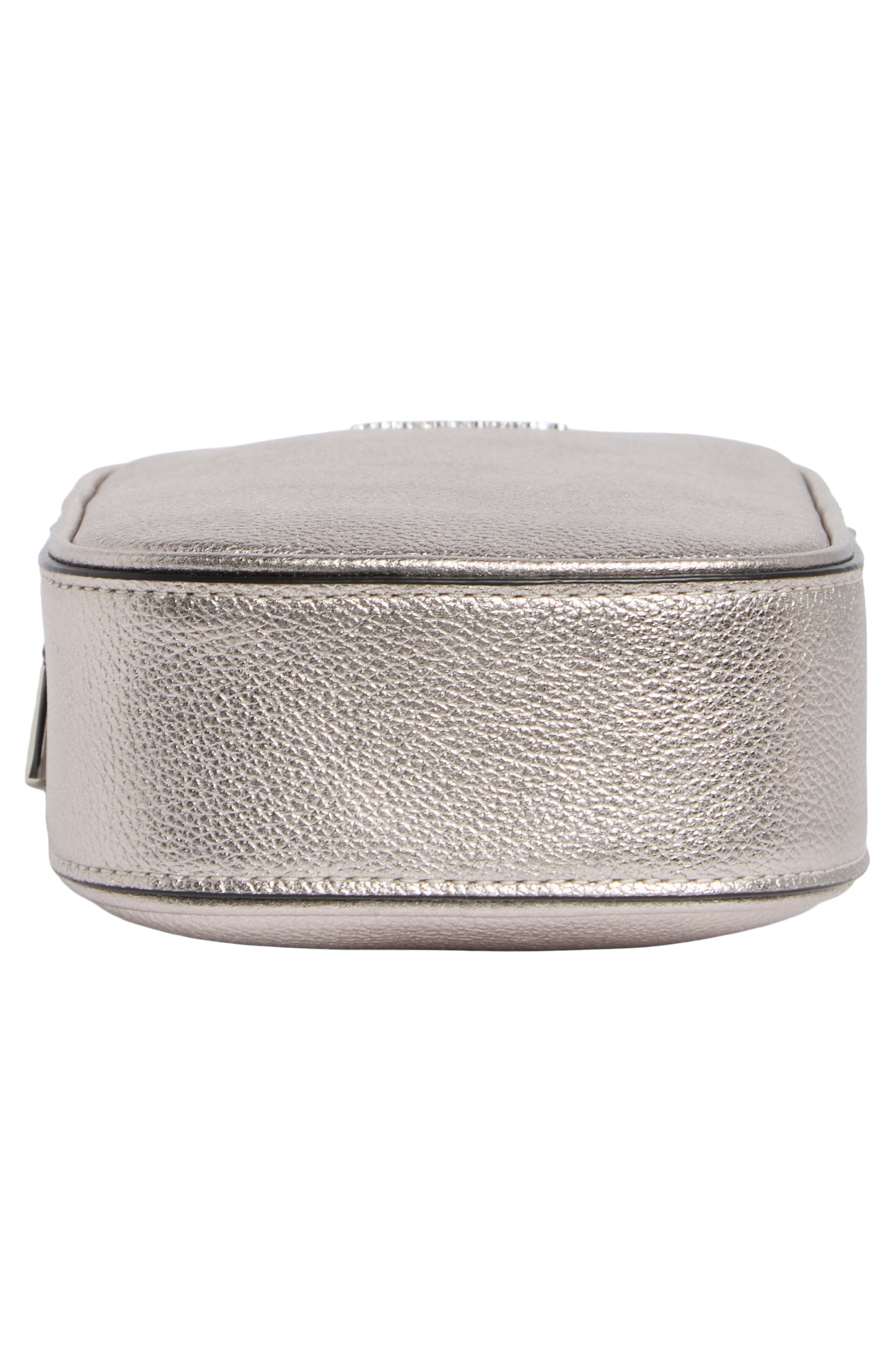 leather chain phone crossbody bag, Alternate, color, SILVER