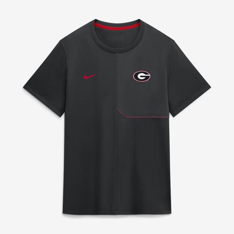 Men's Nike Black Georgia Bulldogs 2026 Sideline UV Dri-FIT Coaches Shirt