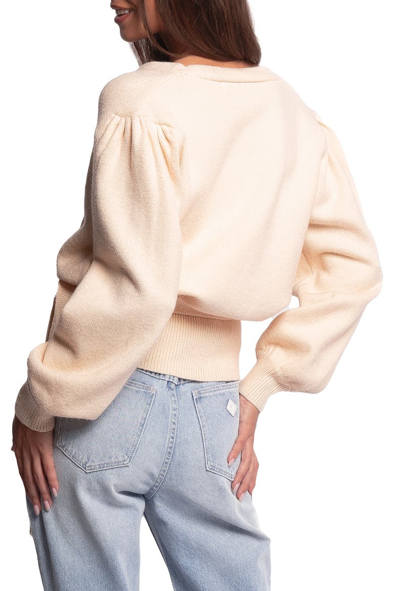 Abbey Wrap Cardigan, Alternate, color, CREAM