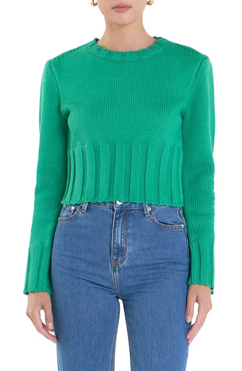 Cutout Crop Sweater