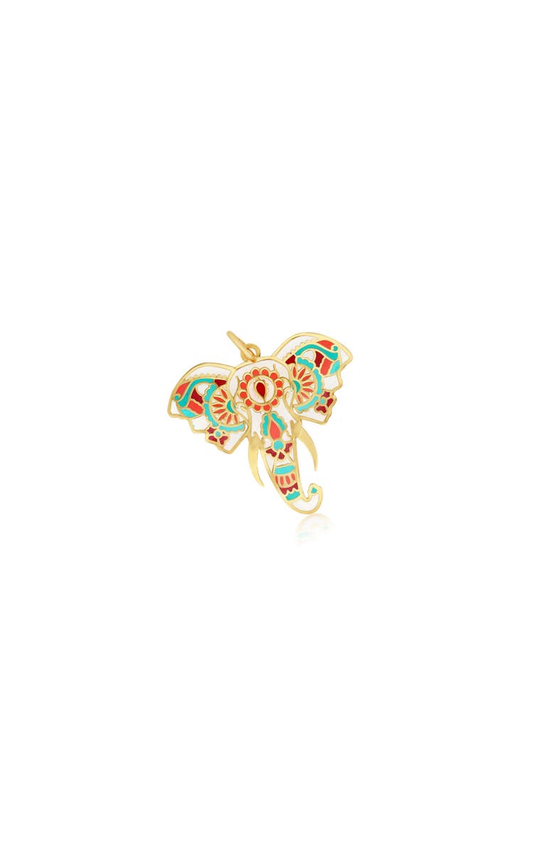 The Lovery Fine Jewelry Multicolored Enamel Elephant Charm, Main, color, Multicolored Enamel