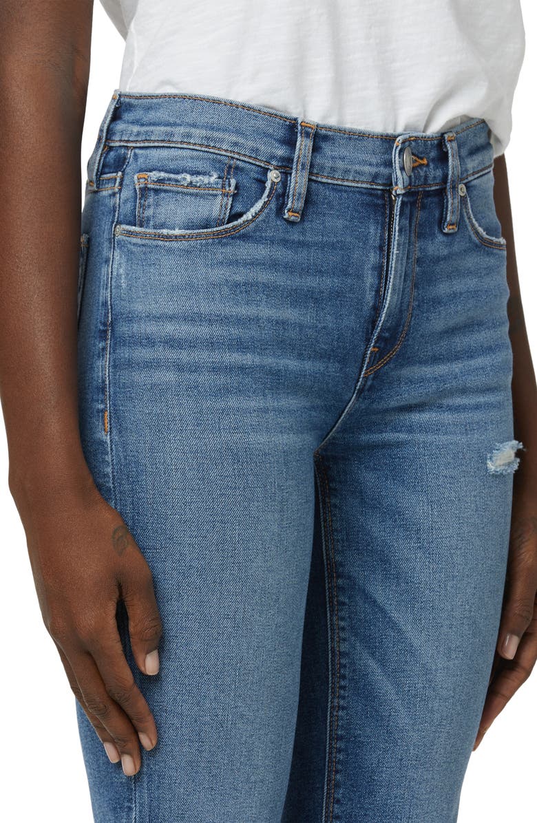 Hudson Jeans Nico Distressed Crop Straight Leg Jeans, Alternate, color, Seaglass