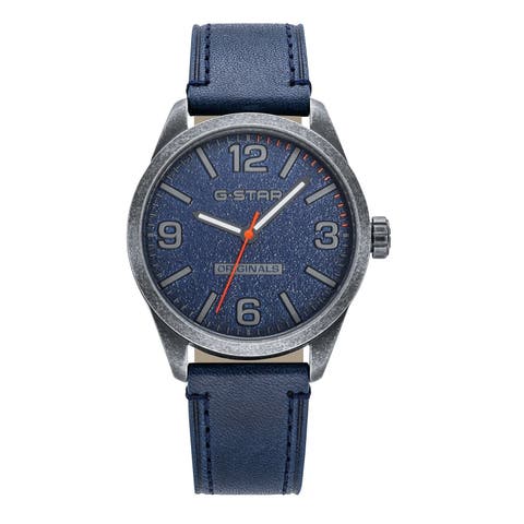 Originals - 40mm, Blue Dial, Blue Leather Strap Watch